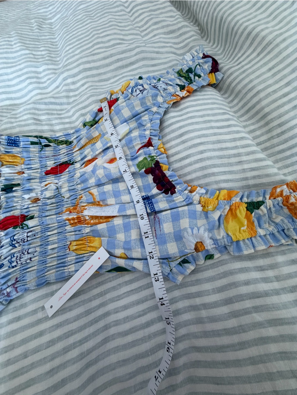 NWT Lisa says Gah picnic blue gingham maxi dress - Picture 3 of 6
